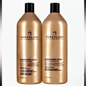Pureology Nanoworks Gold Shampoo & Conditioner Duo 1L Each (33.8 fl oz) NEW